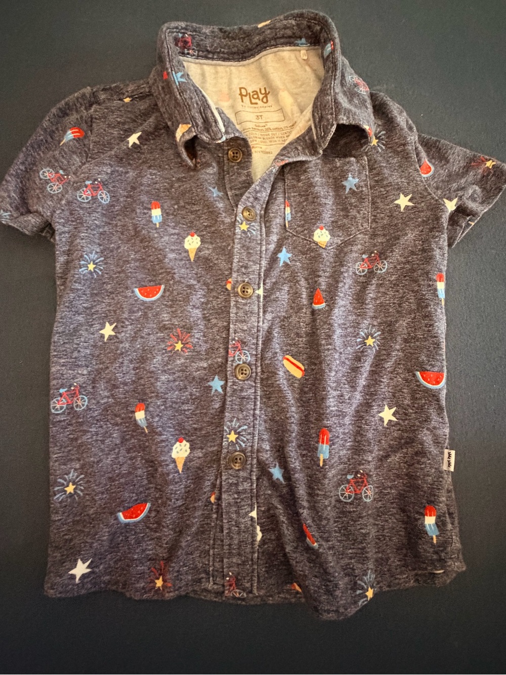4th of July Summer Toddler Boy Poli